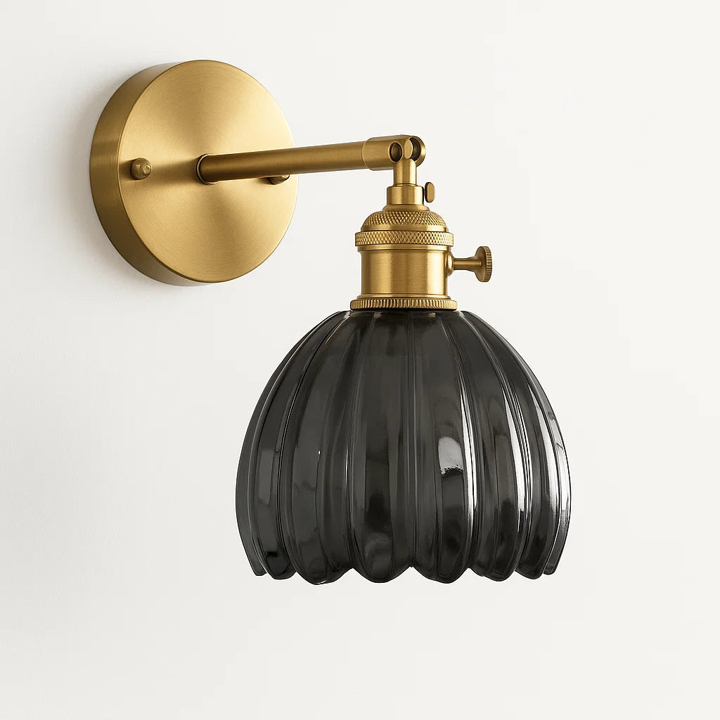 Retro-Wandleuchte | Vintage Glas-Wandlampe mit LED für Innenräume 9