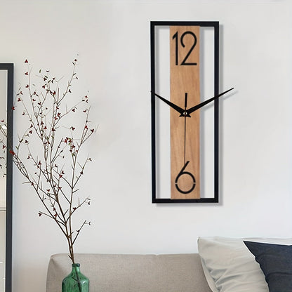 RusticPulse | Wanduhr Holzoptik 30 cm MDF Rechteckig 5