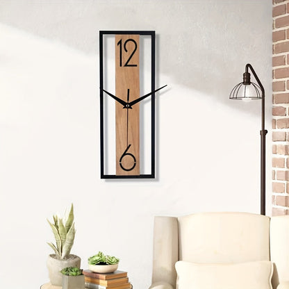RusticPulse | Wanduhr Holzoptik 30 cm MDF Rechteckig 7