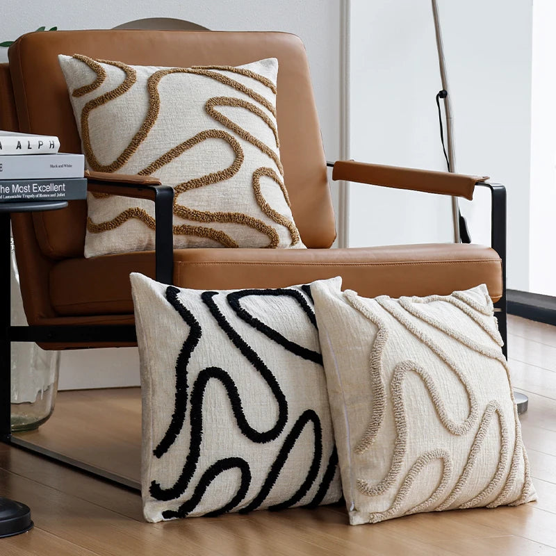 Sabella | Boho Chenille Dekorationskissen 45x45 cm 2