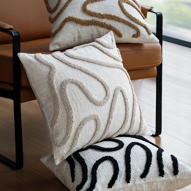 Sabella | Boho Chenille Dekorationskissen 45x45 cm 3