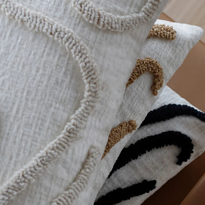 Sabella | Boho Chenille Dekorationskissen 45x45 cm 5