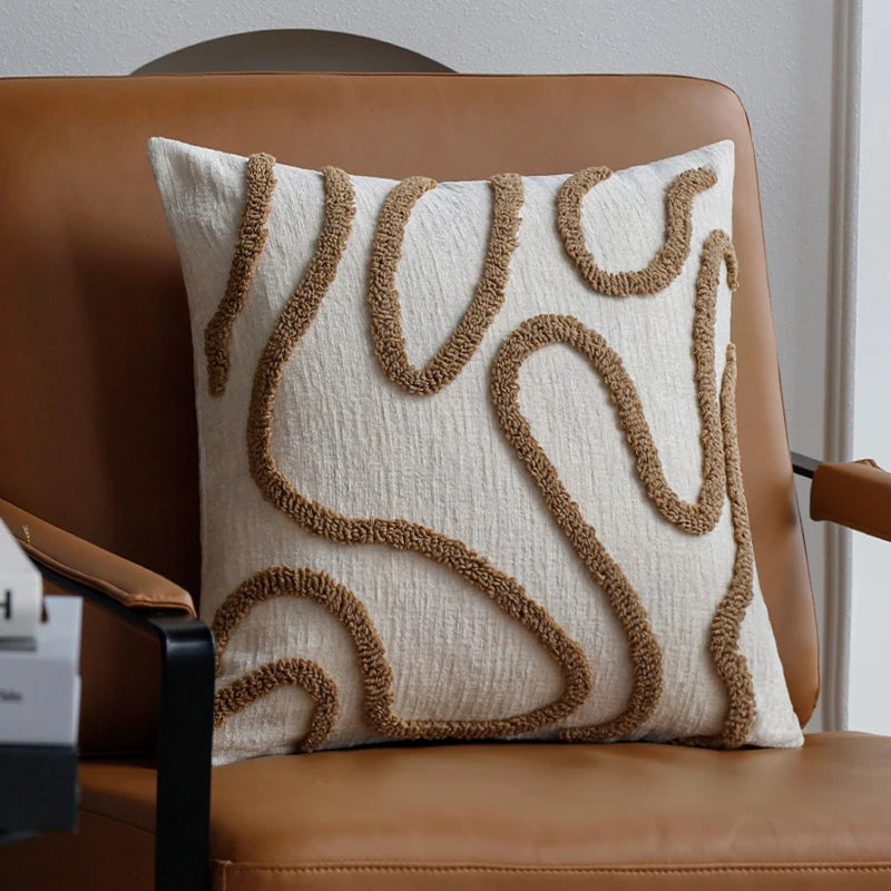 Sabella | Boho Chenille Dekorationskissen 45x45 cm 7
