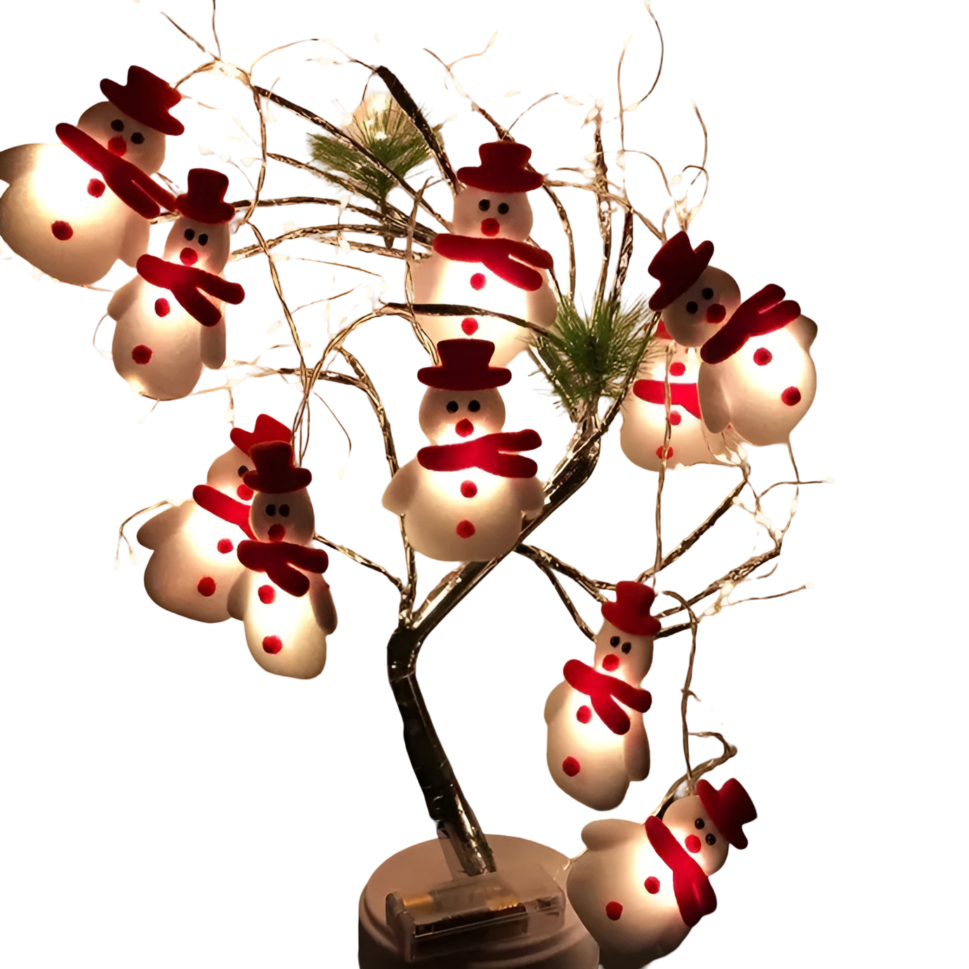 Schneemann Lichterkette | LED Weihnachtsbeleuchtung Außen 0