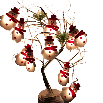 Schneemann Lichterkette | LED Weihnachtsbeleuchtung Außen 0