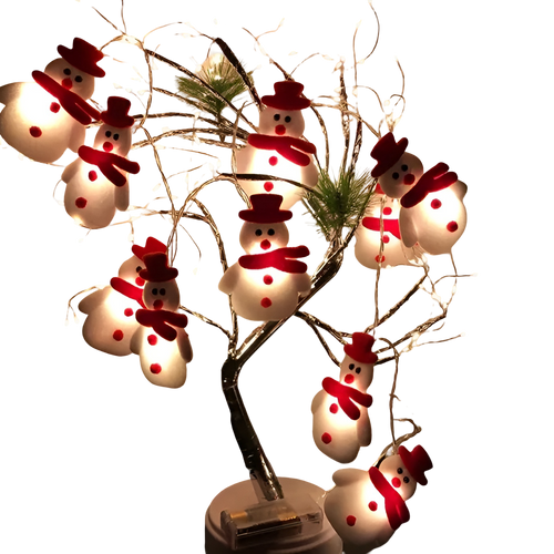 Schneemann Lichterkette | LED Weihnachtsbeleuchtung Außen 0