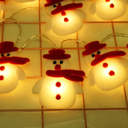 Schneemann Lichterkette | LED Weihnachtsbeleuchtung Außen 3