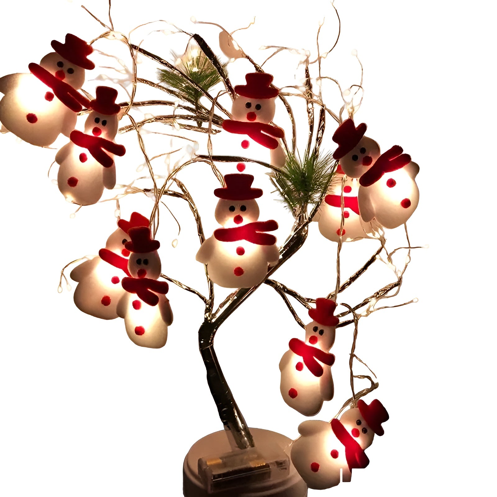 Schneemann Lichterkette | LED Weihnachtsbeleuchtung Außen 4