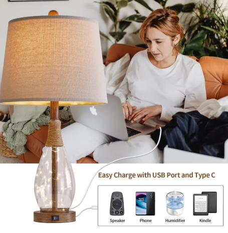 Amber | USB Retro Table Lamp