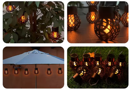 LumiFlame | Solar LED Gartenleuchte mit Flammeneffekt – Wetterfest & Energiesparend