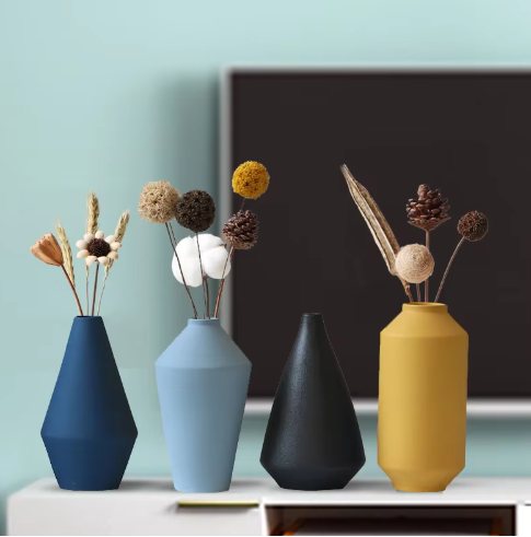 Eleganza | Kunstvase aus Porzellan im Morandi-Stil