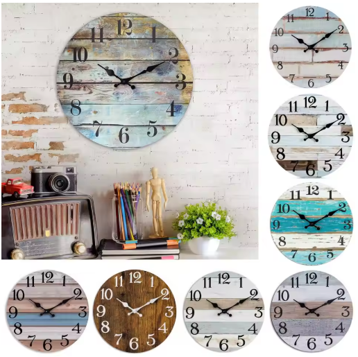 TimberTime | Rustic wooden wall clock