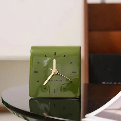 SculptiTime | Tischuhr Modern Braun 11,8 cm Keramik 8