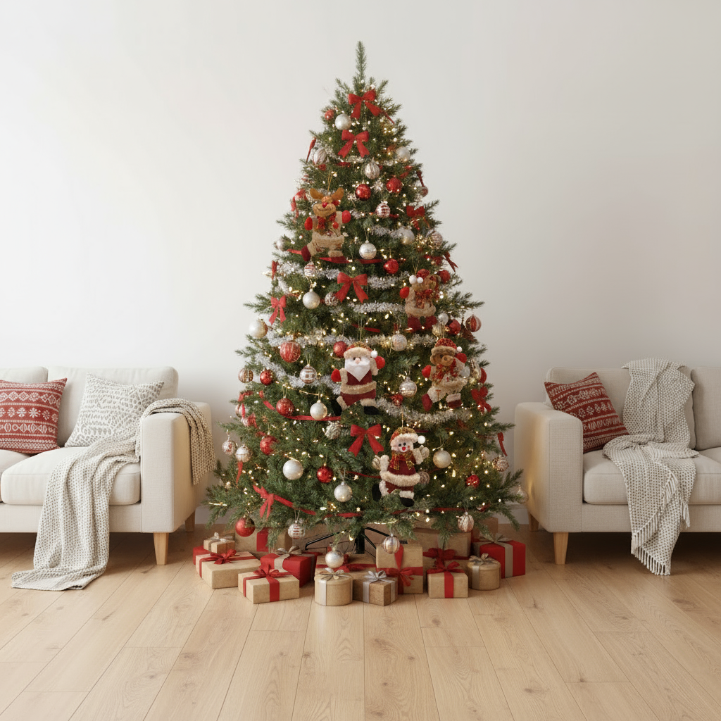 Glänzende Weihnachtskugeln Set 4er | Christbaumkugeln Kunststoff