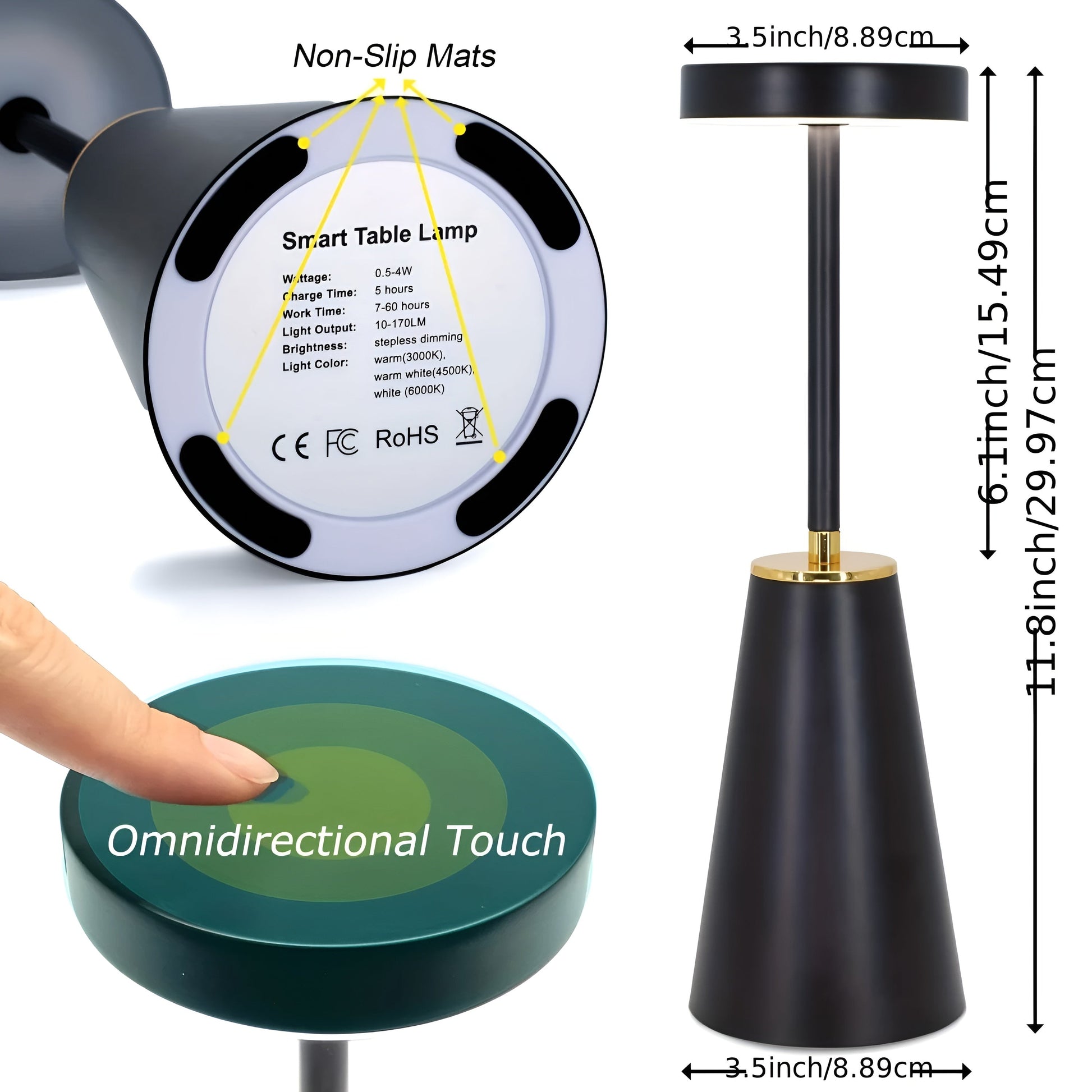 Sleek Lamp | Kabellose Tischlampe mit Akku für modernes Ambiente 5