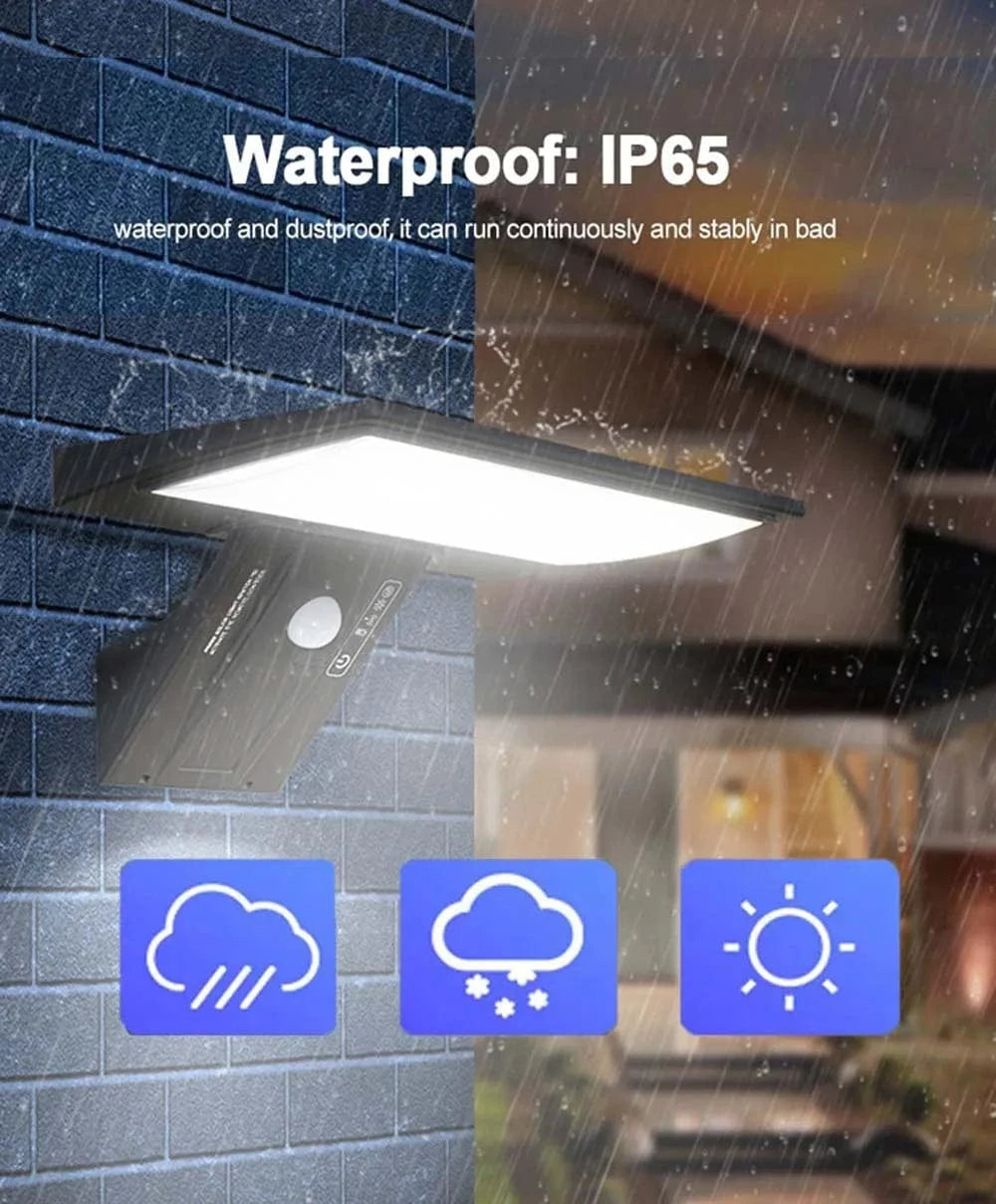 Solar Wandleuchte mit Bewegungsmelder | IP65 Wasserdicht 2