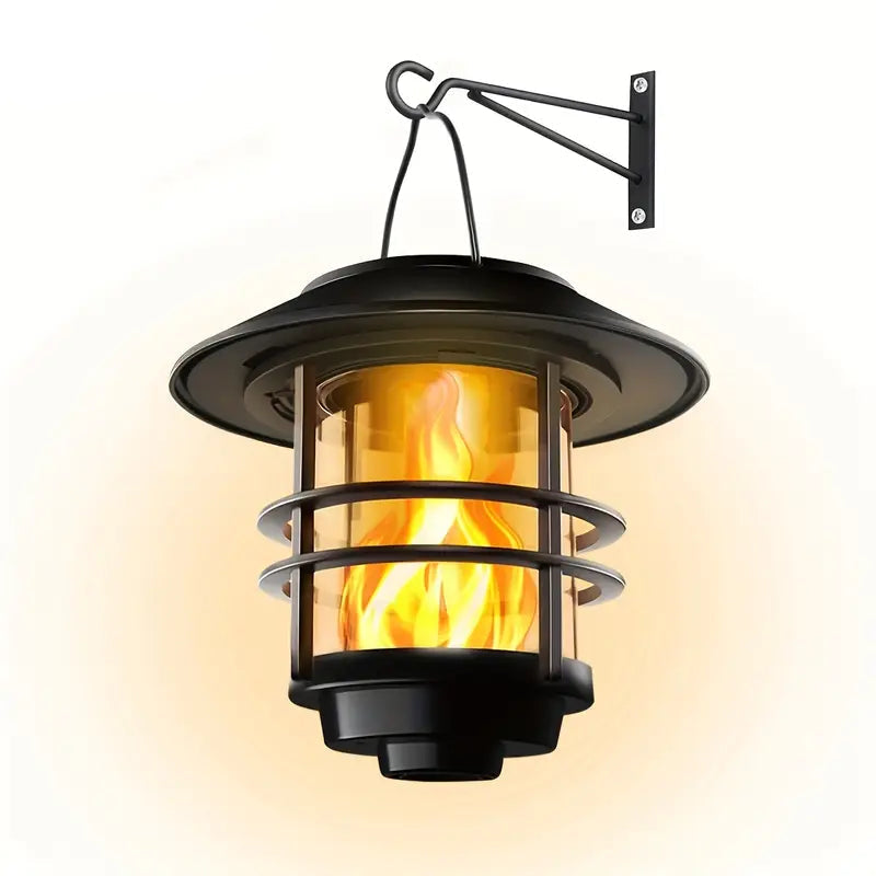 Solarleuchte mit Flackernden Flammen | Solarlampe für Garten 0