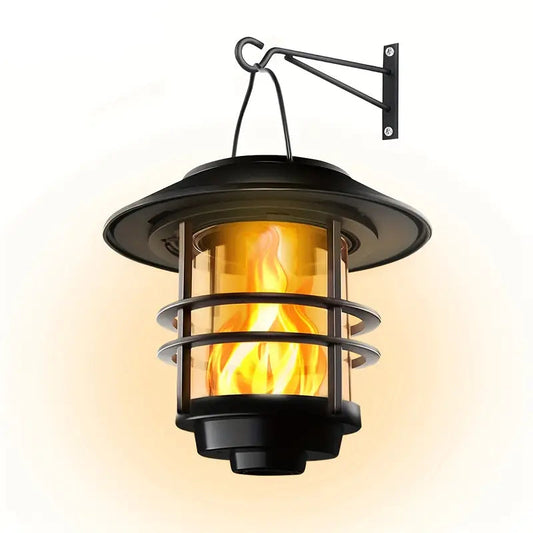 Solarleuchte mit Flackernden Flammen | Solarlampe für Garten 0