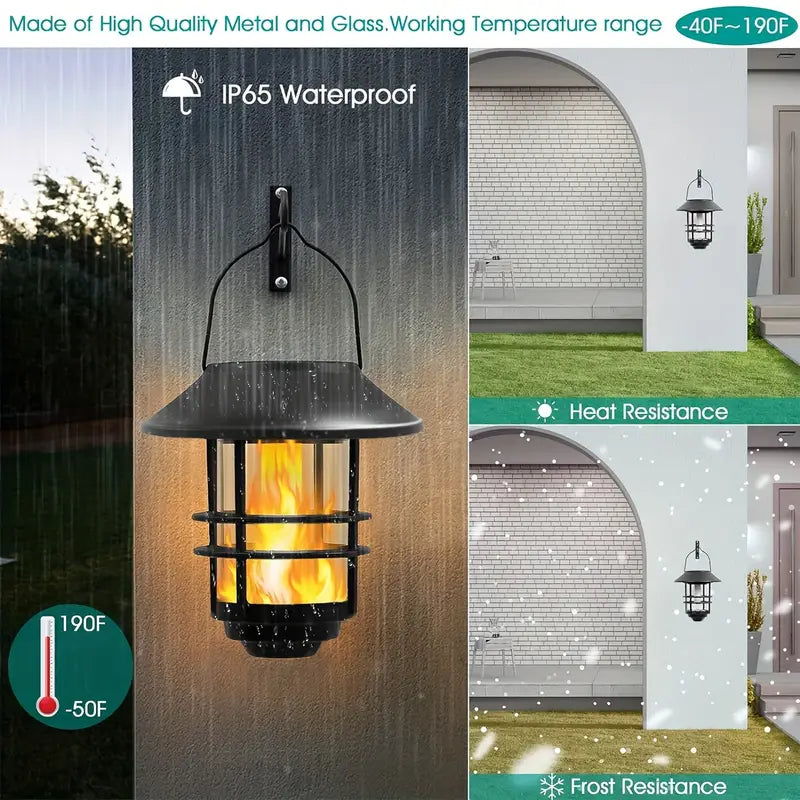 Solarleuchte mit Flackernden Flammen | Solarlampe für Garten 4