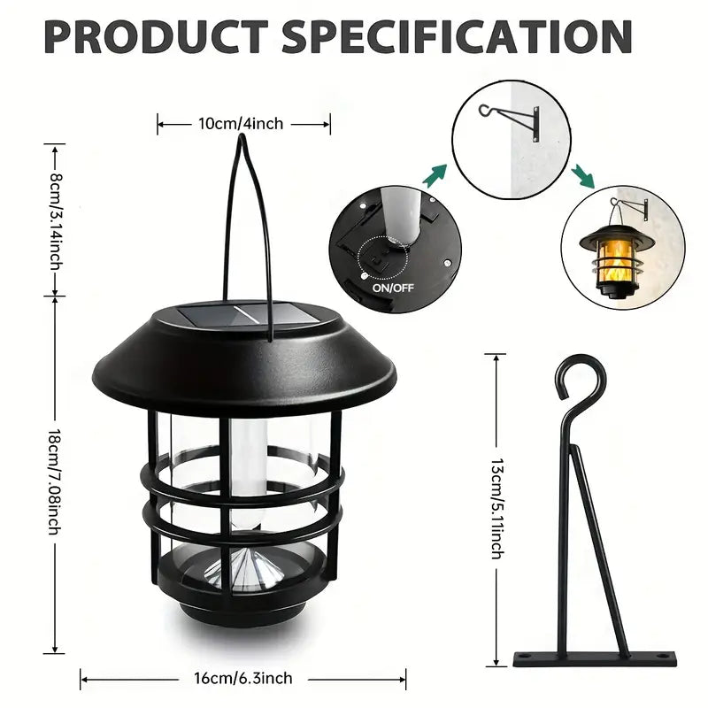 Solarleuchte mit Flackernden Flammen | Solarlampe für Garten 5