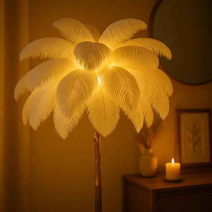 Straußenfederlampe | Elegante Beleuchtung 2