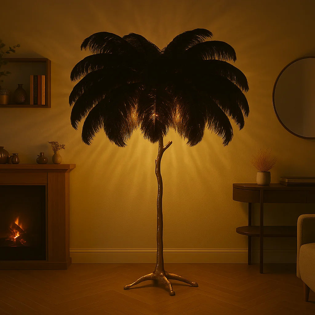 Straußenfederlampe | Elegante Beleuchtung 4