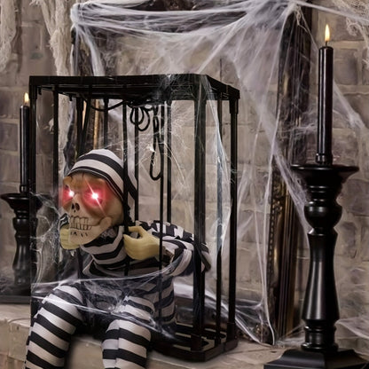 Terrorbone | Animiertes Schreiendes Skelett Halloween Deko 0