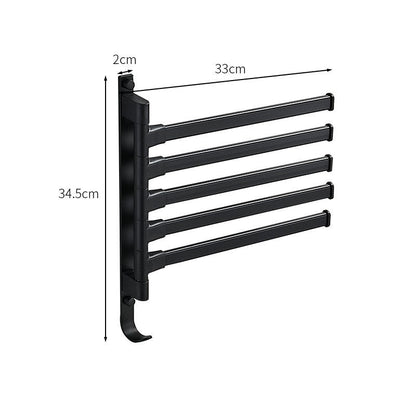 TowelArch | Handtuchhalter Schwarz 5-armig für Bad 3