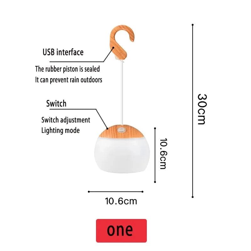 Tragbare LED Campinglaterne | Wasserdichtes USB-Licht 0