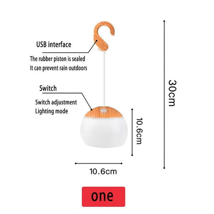 Tragbare LED Campinglaterne | Wasserdichtes USB-Licht 0