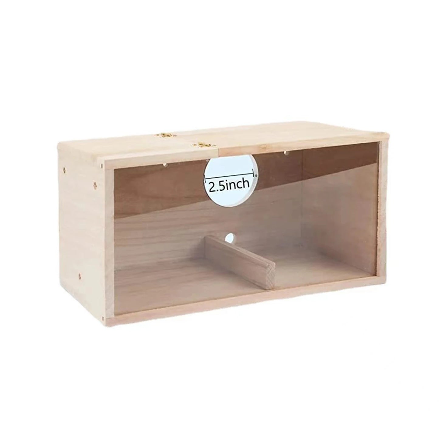 Transparentes Vogelhaus | Nistkasten für Sittiche aus Holz 5