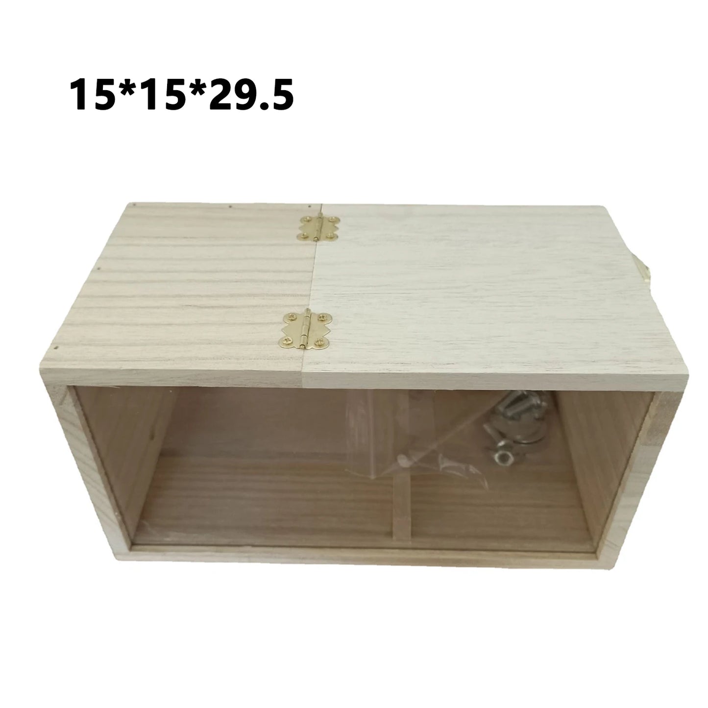 Transparentes Vogelhaus | Nistkasten für Sittiche aus Holz 6