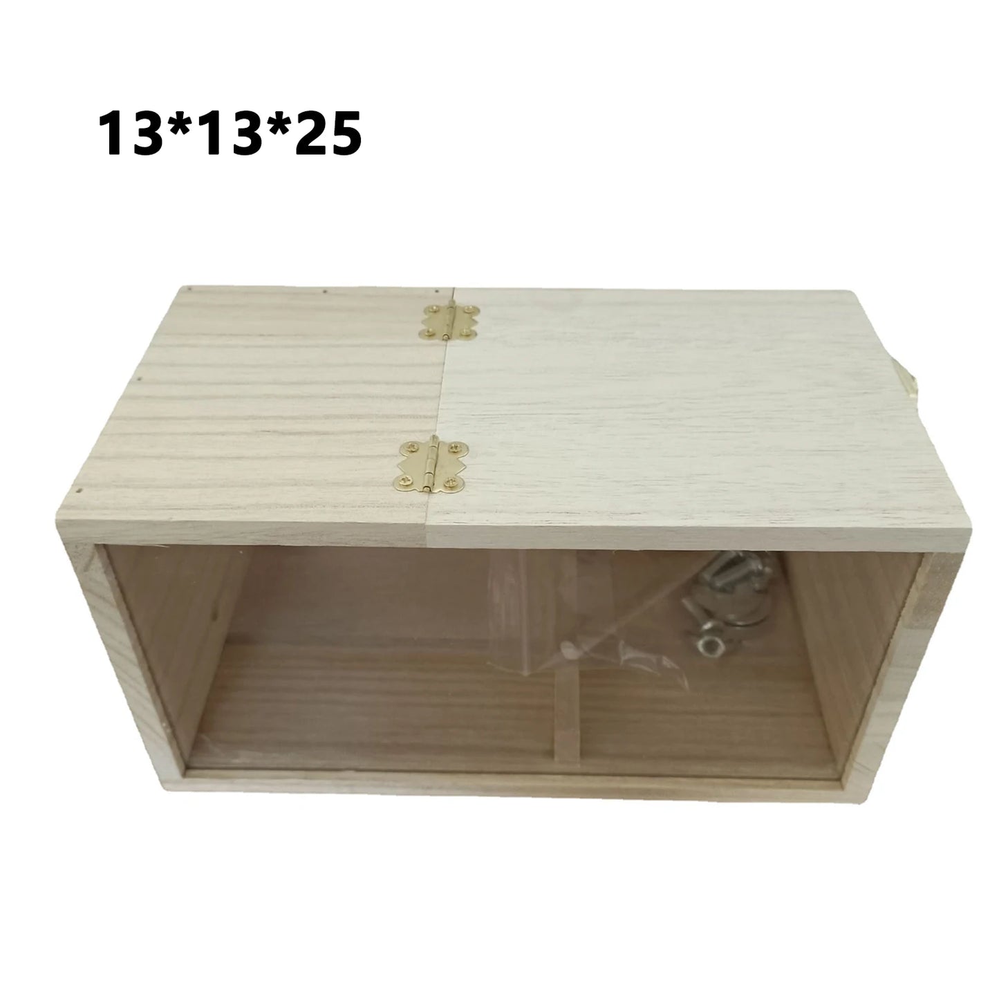 Transparentes Vogelhaus | Nistkasten für Sittiche aus Holz 7