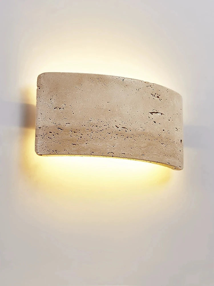 Travertin Stein | Wandlampe IP65 5