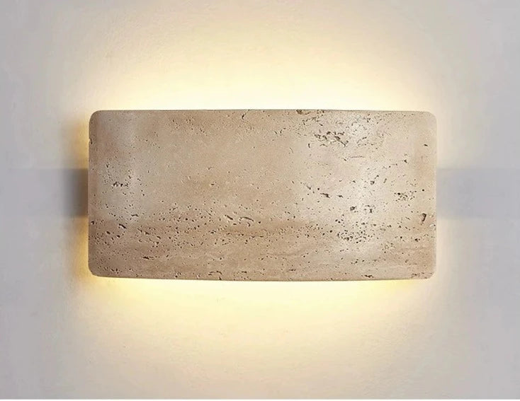 Travertin Stein | Wandlampe IP65 7