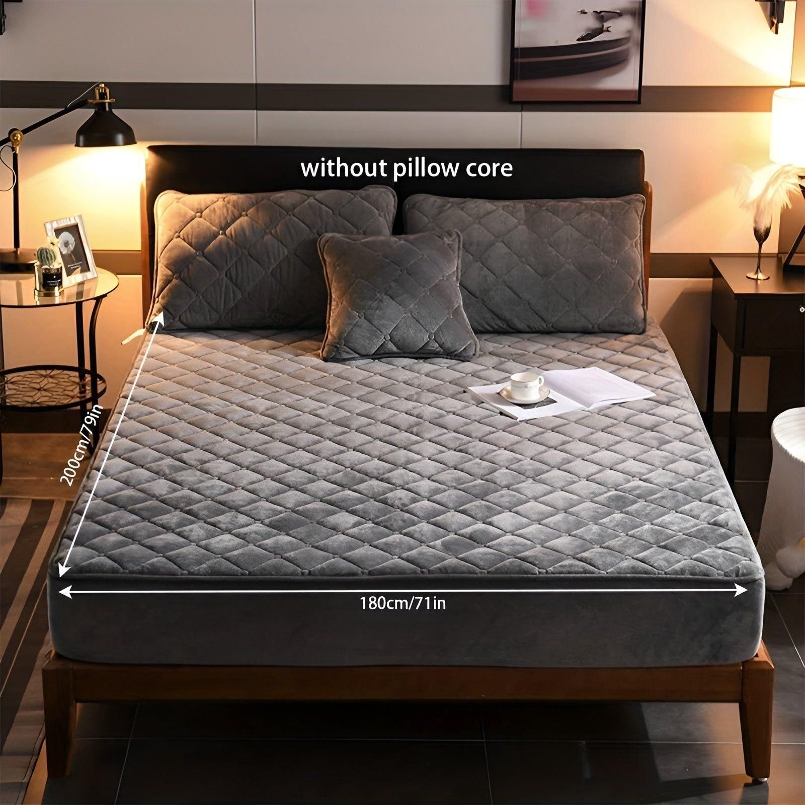 VelvetDreams | Atmungsaktives Spannbettlaken 180x200 Samt Set 11