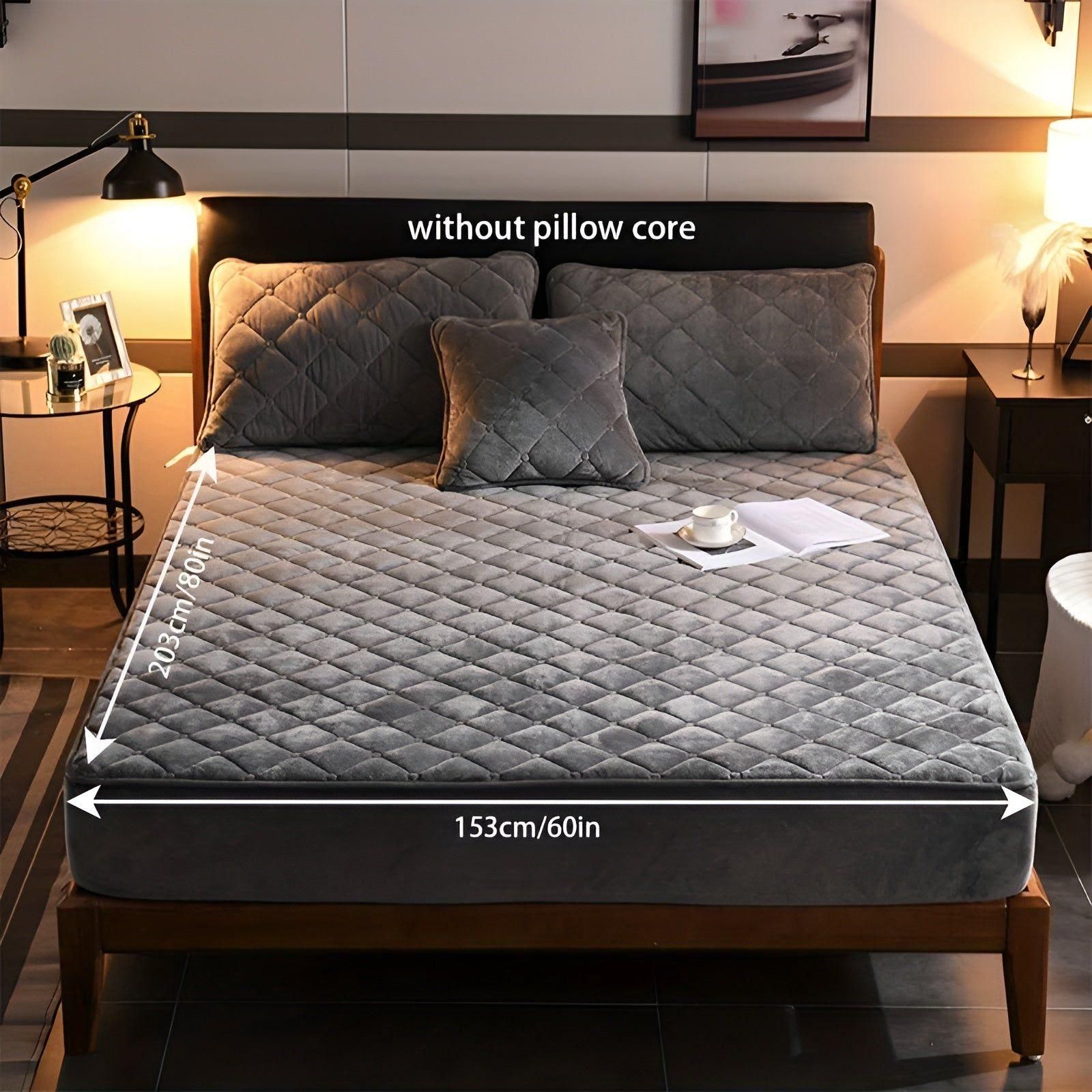 VelvetDreams | Atmungsaktives Spannbettlaken 180x200 Samt Set 12