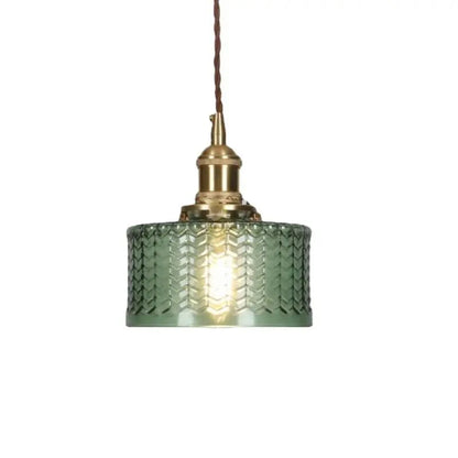 Vintage Hängelampe | Glas mit Goldfinish 6