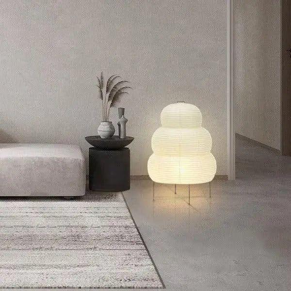 Wabi-Sabi Stehleuchte | Reispapier Bubble Lampe 4