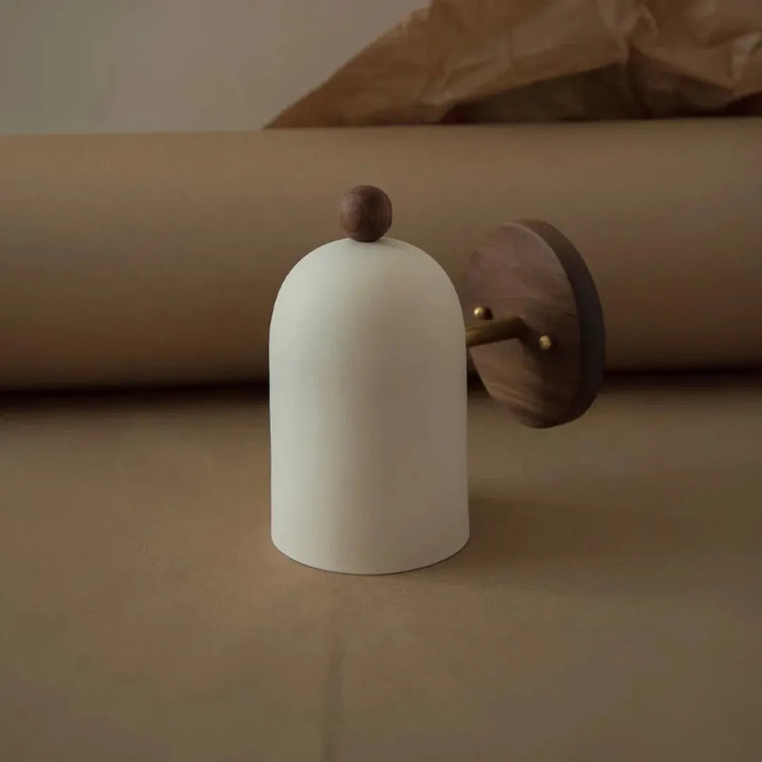 Wabi-Sabi Wandleuchte | Walnussfarbenes Design 5