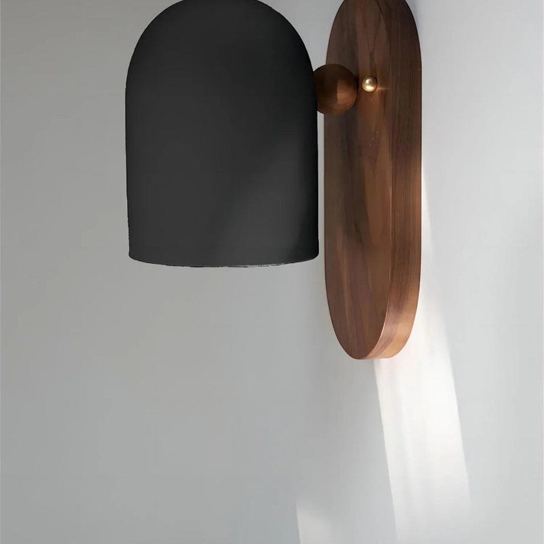 Wabi-Sabi Wandleuchte | Walnussfarbenes Design 9