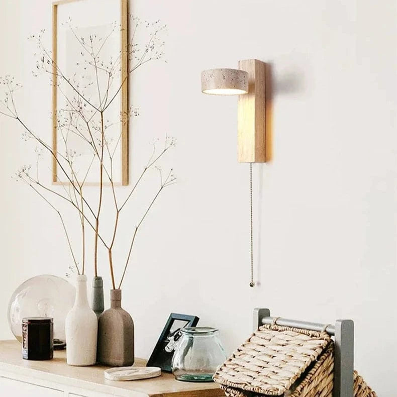 Wabi Sabi Wandleuchte | LED-Wandleuchte aus Höhlenstein 1