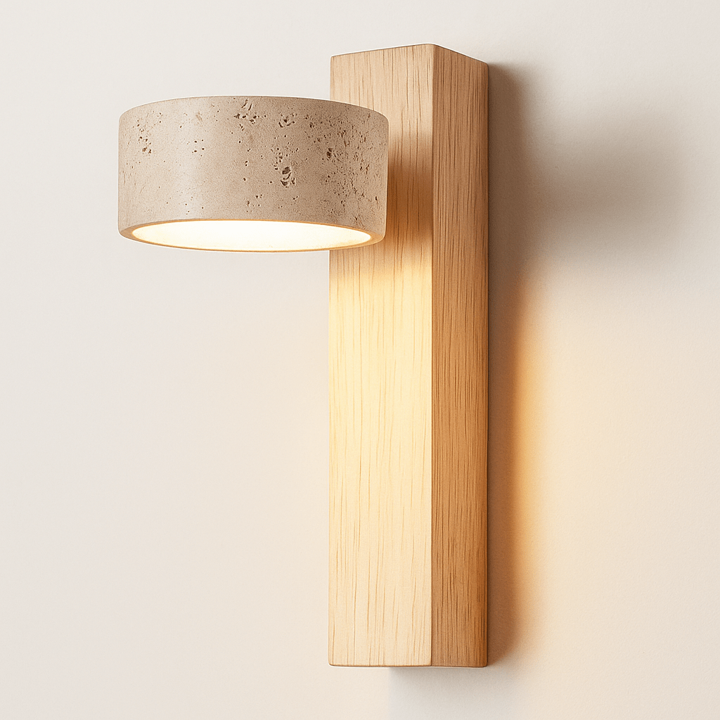 Wabi Sabi Wandleuchte | LED-Wandleuchte aus Höhlenstein 11