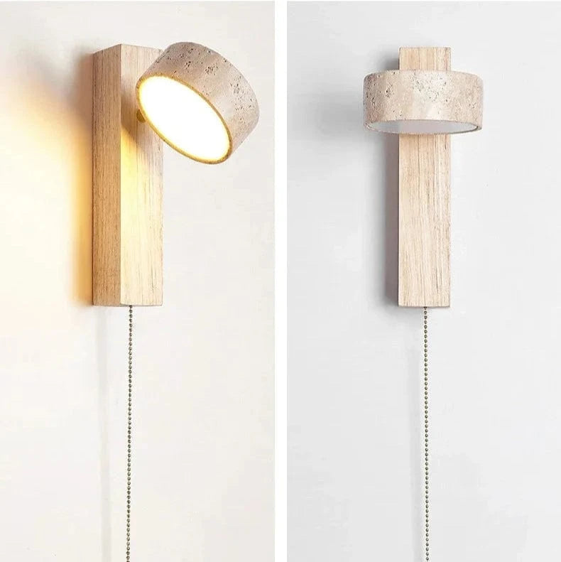 Wabi Sabi Wandleuchte | LED-Wandleuchte aus Höhlenstein 5