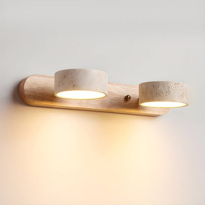 Wandleuchte Travertin | Moderne Wandlampe mit Schalter LED 7