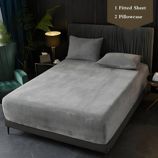 WarmVelvet Set | Luxuriöses Samt-Spannbettlaken und Kissenbezüge 0