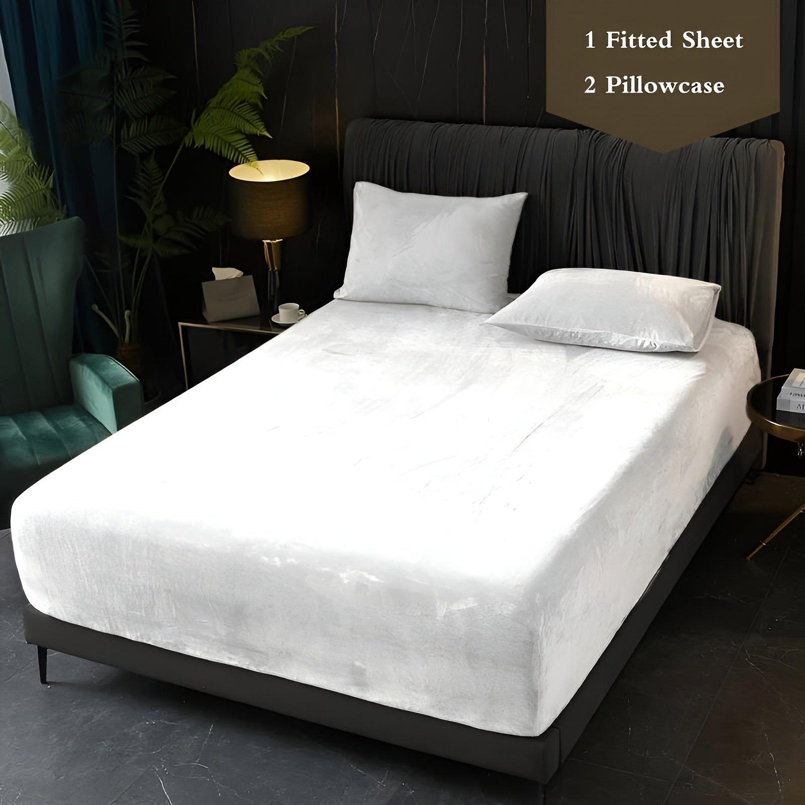 WarmVelvet Set | Luxuriöses Samt-Spannbettlaken und Kissenbezüge 1