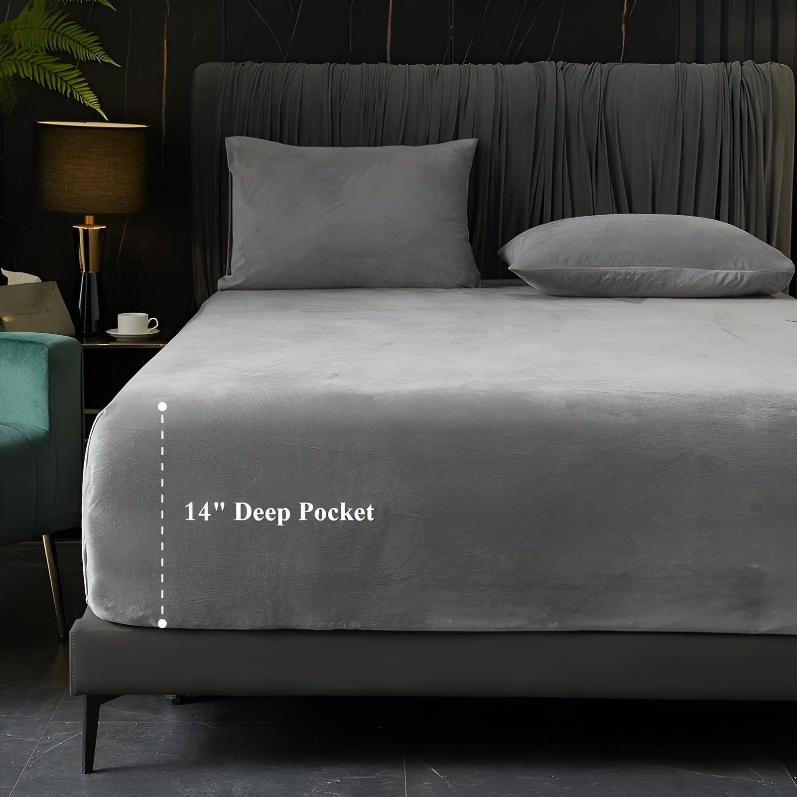 WarmVelvet Set | Luxuriöses Samt-Spannbettlaken und Kissenbezüge 3