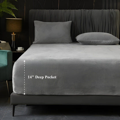 WarmVelvet Set | Luxuriöses Samt-Spannbettlaken und Kissenbezüge 3