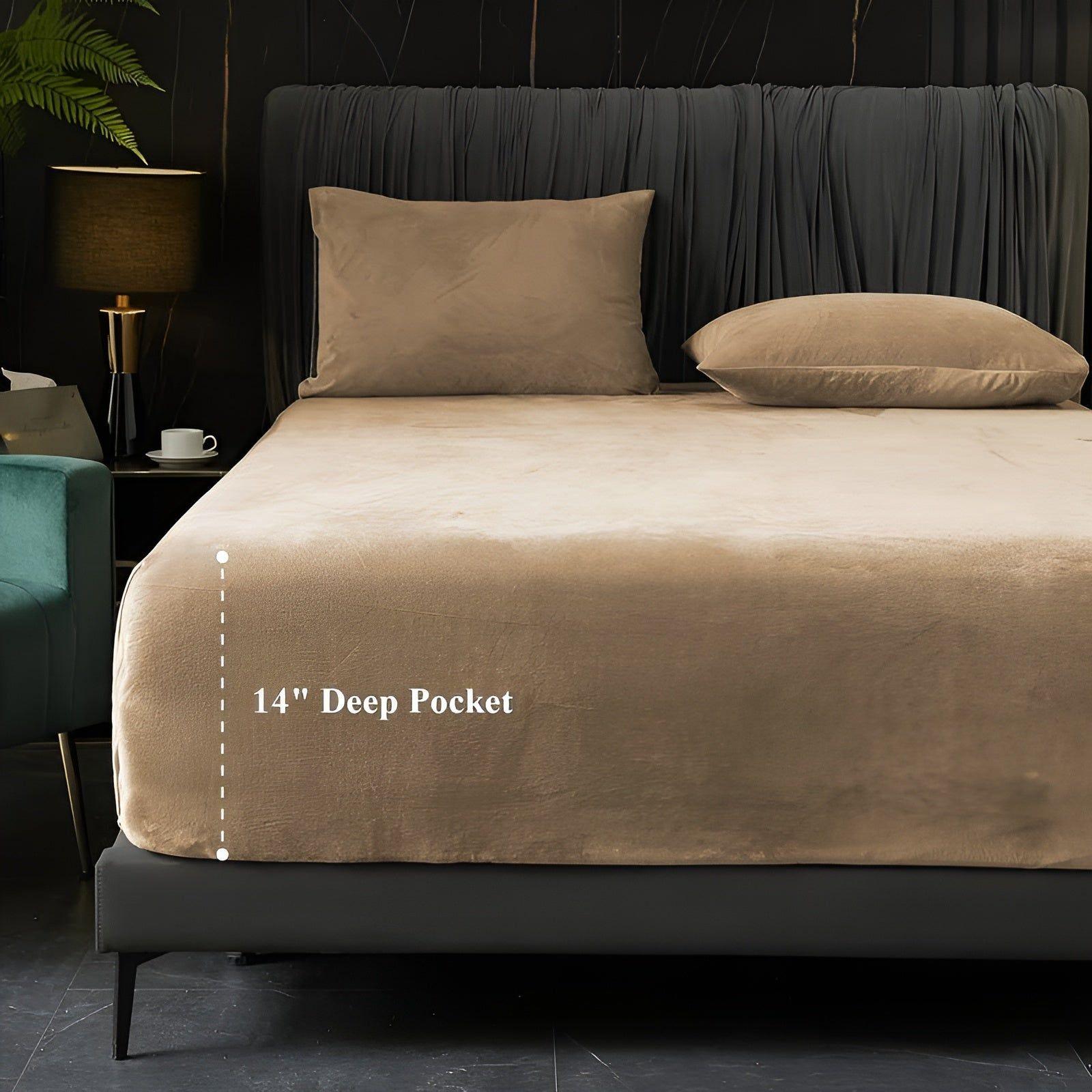 WarmVelvet Set | Luxuriöses Samt-Spannbettlaken und Kissenbezüge 5